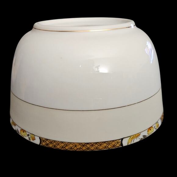 Noritake Hand Painted Japan Floral Gold Trim Bowl 5" Dia x 3" H Vintage Mark M - Picture 3 of 6